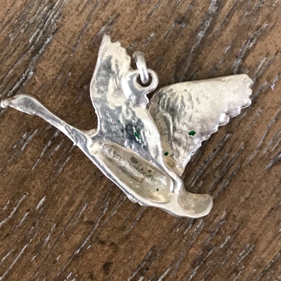 Antique Sterling Silver Canada Goose Pendant - Picture 7 of 7